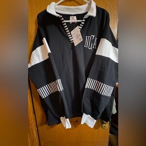NCA Black and White Crewneck Sweater